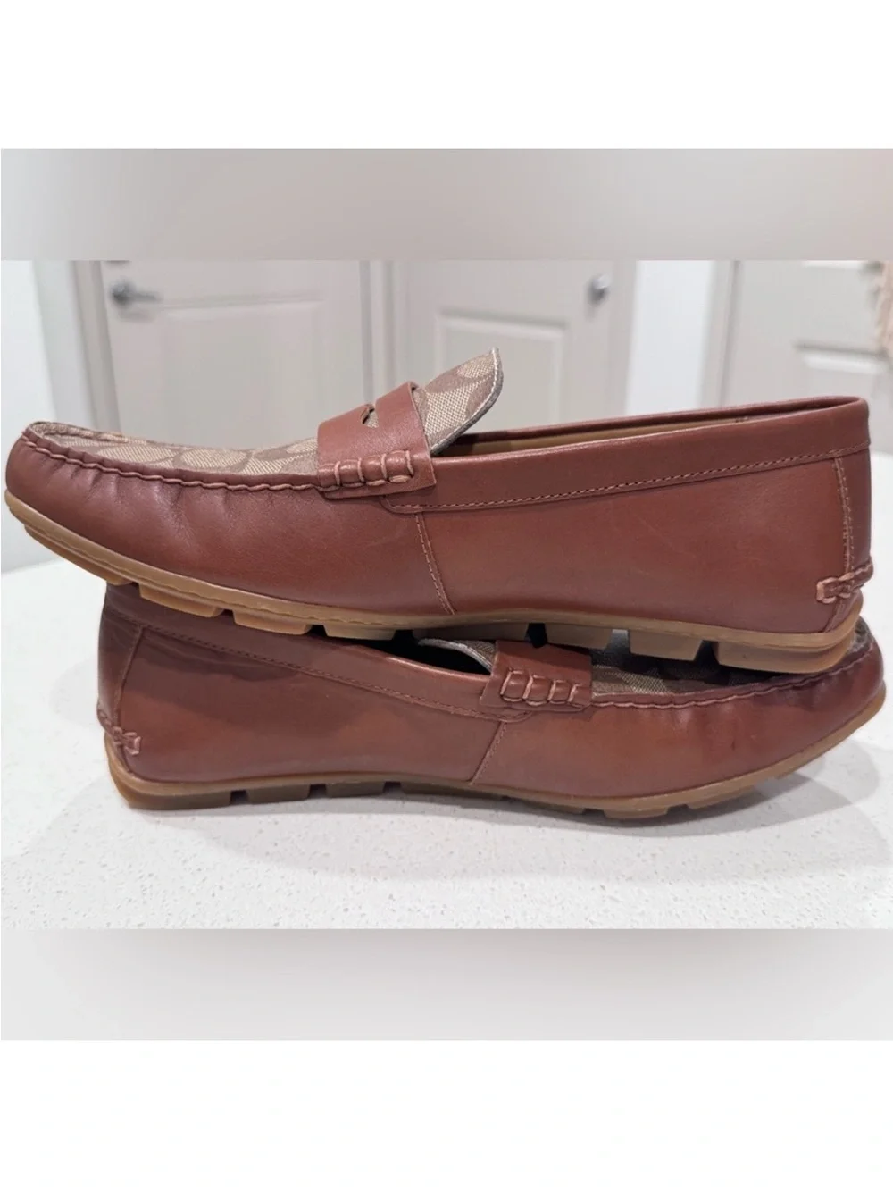 Coach Men’s Mott Driver NWOT Signature Canvas Loafers 8.5D